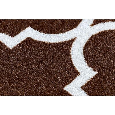 RugsX Tappeto da corridoio marrone Trellis - Antiscivolo 80x830 cm RugsX Tappeto da corridoio marrone Trellis - Antiscivolo 80x830 cm