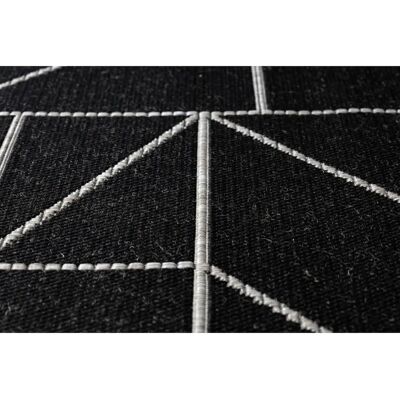 FLOORLUX Μαύρο / Ασημί Γεωμετρικό Χαλί - 80x150 cm FLOORLUX Μαύρο / Ασημί Γεωμετρικό Χαλί - 80x150 cm