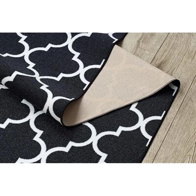 RUGSX Tapis Antidérapant Noir à Motif Géométrique - Tapis - Publicité RUGSX Tapis Antidérapant Noir à Motif Géométrique - Tapis - Publicité