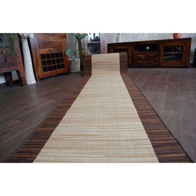 RugsX - Alfombra de pasillo antideslizante marrón 100x270 cm RugsX - Alfombra de pasillo antideslizante marrón 100x270 cm