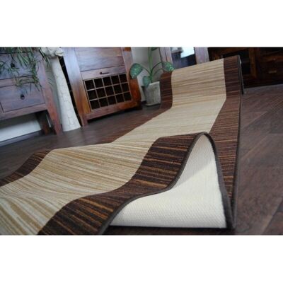 Rugsx Streifen Pasillo - Alfombra antideslizante rectangular, Marrón Rugsx Streifen Pasillo - Alfombra antideslizante rectangular, Marrón