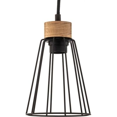 Lampa wisząca Envostar Dorvi - Naturalne drewno i czarny - Przytulna atmosfera Lampa wisząca Envostar Dorvi - Naturalne drewno i czarny - Przytulna atmosfera