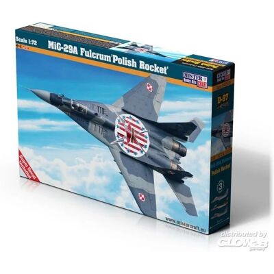 MisterCraft MIG-29A Fulcrum Fusée Polonaise 1/72 - Kit de modèle d'avion - Publicité MisterCraft MIG-29A Fulcrum Fusée Polonaise 1/72 - Kit de modèle d'avion - Publicité