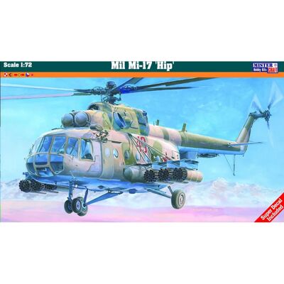 Kit de modèle d'hélicoptère Mil Mi-17 Hip 1:72 - MisterCraft - Publicité Kit de modèle d'hélicoptère Mil Mi-17 Hip 1:72 - MisterCraft - Publicité