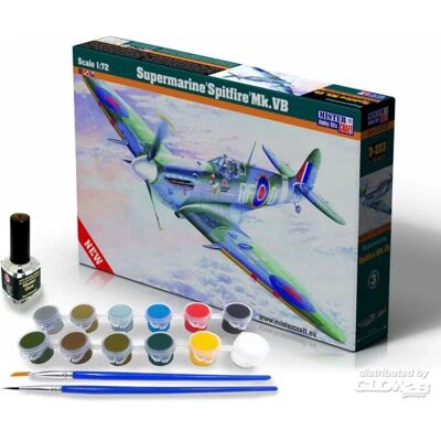 Kit de Modèle MisterCraft Supermarine Spitfire Mk.Vb - Échelle 1:72 - Publicité Kit de Modèle MisterCraft Supermarine Spitfire Mk.Vb - Échelle 1:72 - Publicité