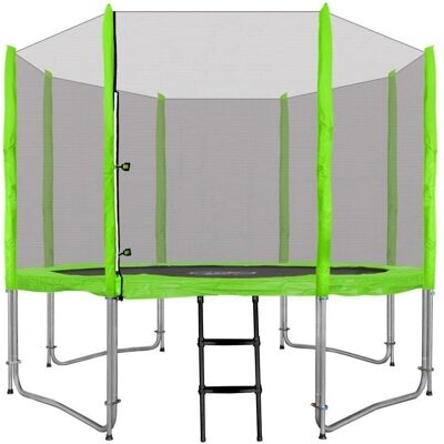 RMZ Trampolina 10 stóp z siatką bezpieczeństwa, drabinką i wytrzymałą ramą - Zabawa na zewnątrz dla dzieci RMZ Trampolina 10 stóp z siatką bezpieczeństwa, drabinką i wytrzymałą ramą - Zabawa na zewnątrz dla dzieci