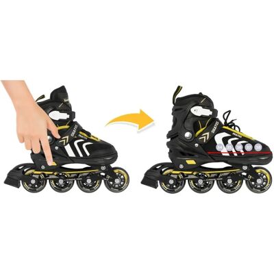 Regulowany zestaw rolek 4-w-1 RMZ - Koła PU i łożyska ABEC-7 Regulowany zestaw rolek 4-w-1 RMZ - Koła PU i łożyska ABEC-7
