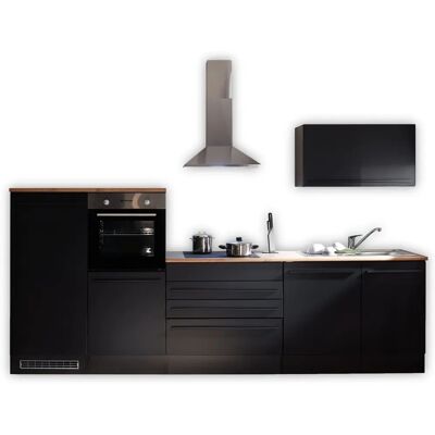 Balculina Jazz Küchenzeile - 320cm Schwarz Komplettküche Balculina Jazz Küchenzeile - 320cm Schwarz Komplettküche