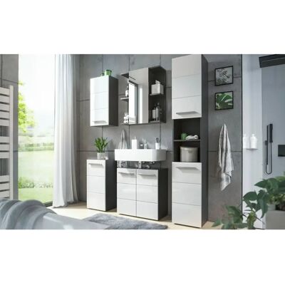 Uno Gols Hängeschrank - Weiß - 34x66/70 cm - Badezimmermöbel Uno Gols Hängeschrank - Weiß - 34x66/70 cm - Badezimmermöbel