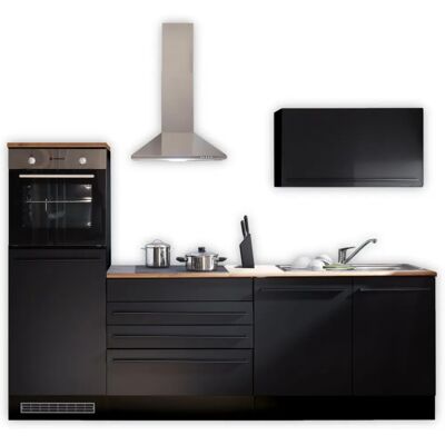 BALCULINA Jazz Küchen-Set - Komplett in Schwarz - 260cm BALCULINA Jazz Küchen-Set - Komplett in Schwarz - 260cm