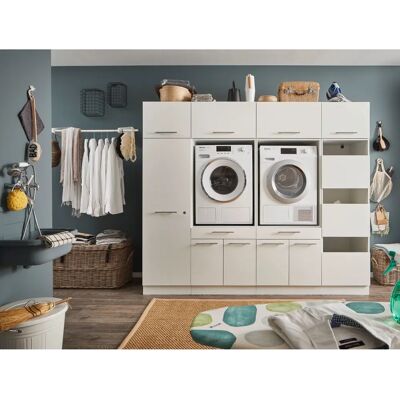 LAUNDREEZY LDSK15 Mehrzweckschrank-Set - Weiß, 235x200x67.5cm LAUNDREEZY LDSK15 Mehrzweckschrank-Set - Weiß, 235x200x67.5cm