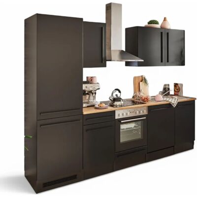 Balculina Jazz Küchenzeile - Komplettset 280x211x60 cm Schwarz Balculina Jazz Küchenzeile - Komplettset 280x211x60 cm Schwarz