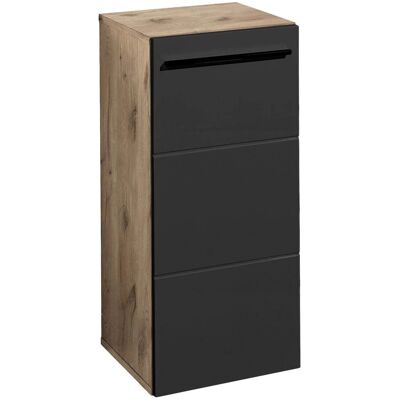 Sconto Schwarzer Badezimmerunterschrank - 34x72x31 cm Sconto Schwarzer Badezimmerunterschrank - 34x72x31 cm