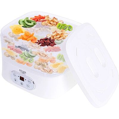Adler AD 6658 Voedseldehydrator - 550 W Wit Keukenapparaat Adler AD 6658 Voedseldehydrator - 550 W Wit Keukenapparaat