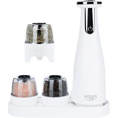 Αλέσεως μπαχαρικών Adler AD 4449W Λευκός - αυτόματο αλεστικό αλατοπίπερου Αλέσεως μπαχαρικών Adler AD 4449W Λευκός - αυτόματο αλεστικό αλατοπίπερου