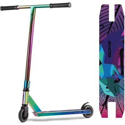 Soke EVO Neochrome Stunt Scooter - Hochleistung 57cm T-Bar Soke EVO Neochrome Stunt Scooter - Hochleistung 57cm T-Bar