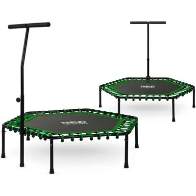 Neo-Sport Trampolín de fitness ajustable verde - 127 cm - Estable y compacto Neo-Sport Trampolín de fitness ajustable verde - 127 cm - Estable y compacto
