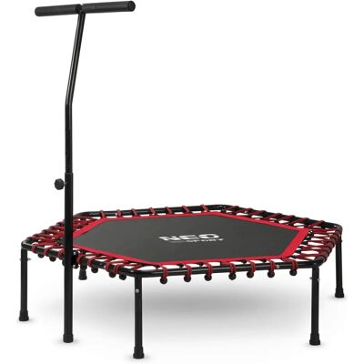 Neo-Sport punainen 127cm kuntopallotrampoliini kahvalla Neo-Sport punainen 127cm kuntopallotrampoliini kahvalla