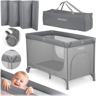 Ricokids Lettino da Viaggio - RK-240, Grigio, Pieghevole, Entrata laterale Ricokids Lettino da Viaggio - RK-240, Grigio, Pieghevole, Entrata laterale