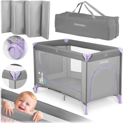Culla da Viaggio Ricokids Grigia-Lavanda - Compatta, Sicura & Leggera Culla da Viaggio Ricokids Grigia-Lavanda - Compatta, Sicura & Leggera