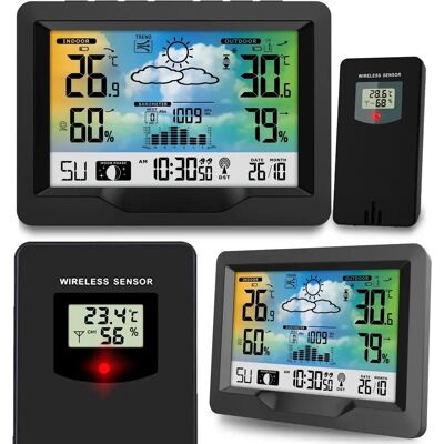 Berdsen Černá meteorologická stanice BD-901 s displejem Berdsen Černá meteorologická stanice BD-901 s displejem