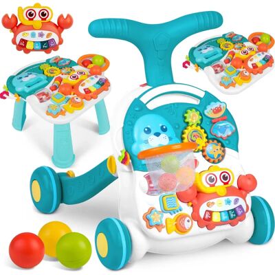 Viking Choice Loopwagen - Activiteitentafel - Wit - 42x42x50,5 cm Viking Choice Loopwagen - Activiteitentafel - Wit - 42x42x50,5 cm