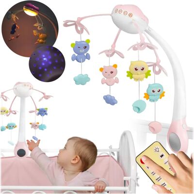 Mobile bébé Ricokids avec projecteur - Rose - Publicité Mobile bébé Ricokids avec projecteur - Rose - Publicité