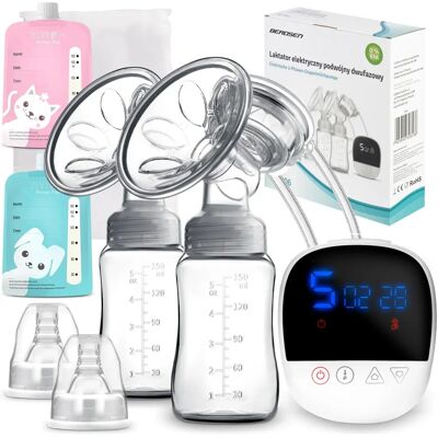 Pompe à lait électrique double Berdsen - Sans fil, Réglable, Sans BPA - Publicité Pompe à lait électrique double Berdsen - Sans fil, Réglable, Sans BPA - Publicité