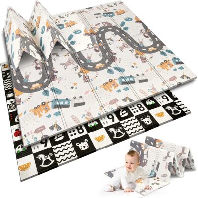 Tapis de jeu pliable Nukido 200x180cm - Soutien au développement Tapis de jeu pliable Nukido 200x180cm - Soutien au développement