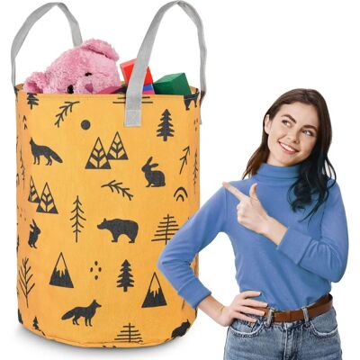 Koš na hračky Nukido - Velká kapacita, Bavlna, Ergonomický - Toy Storage Koš na hračky Nukido - Velká kapacita, Bavlna, Ergonomický - Toy Storage