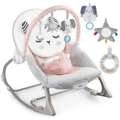 Viking Choice Babywipper met vibratiefunctie - roze grijs - tot 9 kg Viking Choice Babywipper met vibratiefunctie - roze grijs - tot 9 kg
