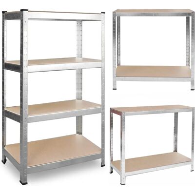 Plonos Metallregal - Verstellbar, Robuste, 174x80x40cm Plonos Metallregal - Verstellbar, Robuste, 174x80x40cm