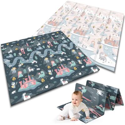 Tapis de jeu pliable Nukido - Mousse - 200x180x1 cm Tapis de jeu pliable Nukido - Mousse - 200x180x1 cm
