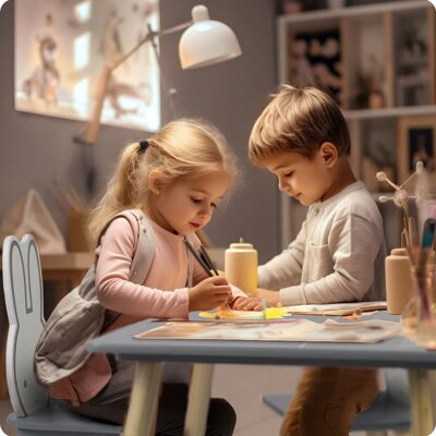 Ricokids RC-847 Lasten pöytä ja tuolit - Turvallinen & Kestävä Ricokids RC-847 Lasten pöytä ja tuolit - Turvallinen & Kestävä