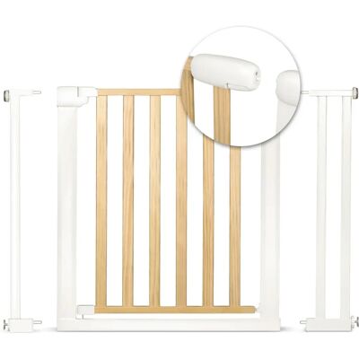 Barrière de Sécurité Nukido - Réglable, À Une Main, Bois & Acier - Publicité Barrière de Sécurité Nukido - Réglable, À Une Main, Bois & Acier - Publicité