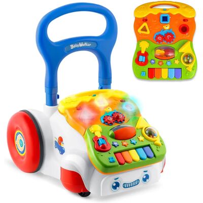 Viking Choice Loopwagen met Muziek - Wit - 2-in-1 - 40.5x36x46 cm Viking Choice Loopwagen met Muziek - Wit - 2-in-1 - 40.5x36x46 cm