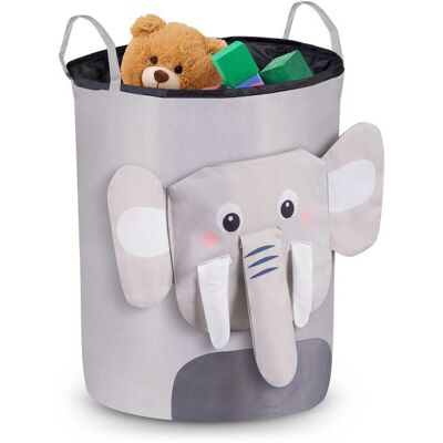 Cestino per giocattoli Nukido - Elefante grigio - Contenitore per giocattoli Cestino per giocattoli Nukido - Elefante grigio - Contenitore per giocattoli