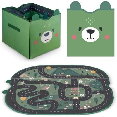 Nukido 2-in-1 Spielzeugaufbewahrung & Spielmatte - Grün Nukido 2-in-1 Spielzeugaufbewahrung & Spielmatte - Grün