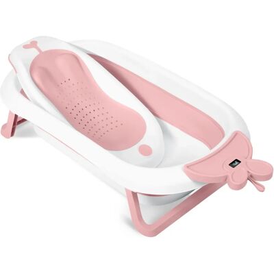 Viking Choice Bañera para bebés - Rosa/Blanco - Termómetro - 51x21.5 cm Viking Choice Bañera para bebés - Rosa/Blanco - Termómetro - 51x21.5 cm