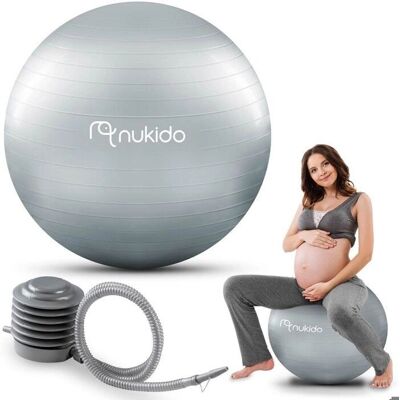 Palla da esercizio gravidanza Nukido 65cm - Supporta fino a 200kg Palla da esercizio gravidanza Nukido 65cm - Supporta fino a 200kg