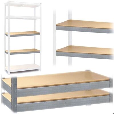 Humberg - 90x40 - Silber - 2 Stk - Regal Humberg - 90x40 - Silber - 2 Stk - Regal
