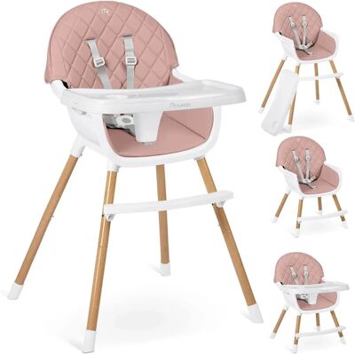 Pink Lilo Nukido korkeatuoli säädettävällä tarjottimella - Lasten ruokailu- ja leikkituoli Pink Lilo Nukido korkeatuoli säädettävällä tarjottimella - Lasten ruokailu- ja leikkituoli