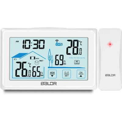 BALDR Sääasema - Malli BD-910, Valkoinen, Sisä/Ulko BALDR Sääasema - Malli BD-910, Valkoinen, Sisä/Ulko