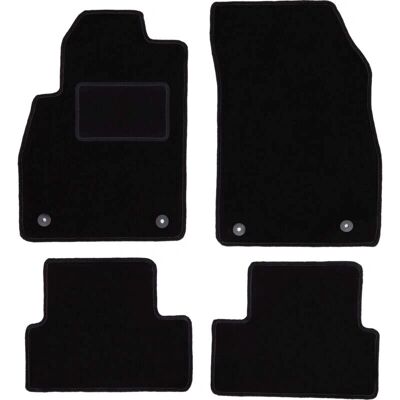 WLG-CARLUX - Astra J - Negro - Terciopelo - Car floor mats WLG-CARLUX - Astra J - Negro - Terciopelo - Car floor mats
