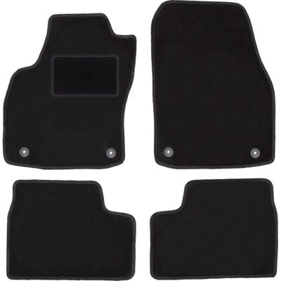 WLG-CARLUX - Opel Astra H - Terciopelo - Negro - Car Mats WLG-CARLUX - Opel Astra H - Terciopelo - Negro - Car Mats
