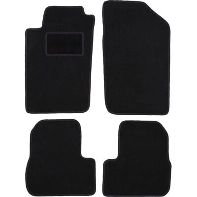 WLG-CARLUX - Peugeot 206 - Terciopelo negro - Alfombrillas WLG-CARLUX - Peugeot 206 - Terciopelo negro - Alfombrillas