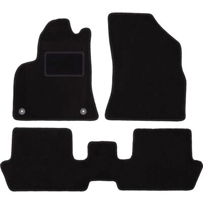 CARLUX - Peugeot 3008 - Terciopelo Negro - Alfombrillas CARLUX - Peugeot 3008 - Terciopelo Negro - Alfombrillas