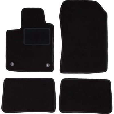 Tapis en velours noir pour Renault Twingo II - Publicité Tapis en velours noir pour Renault Twingo II - Publicité