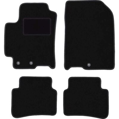 WLG-CARLUX - Kia Stonic - Negro - Terciopelo - Floor mats WLG-CARLUX - Kia Stonic - Negro - Terciopelo - Floor mats