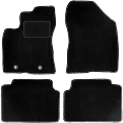 WLG-CARLUX - Toyota Avensis III T27 - Negro - Terciopelo - Alfombrillas WLG-CARLUX - Toyota Avensis III T27 - Negro - Terciopelo - Alfombrillas